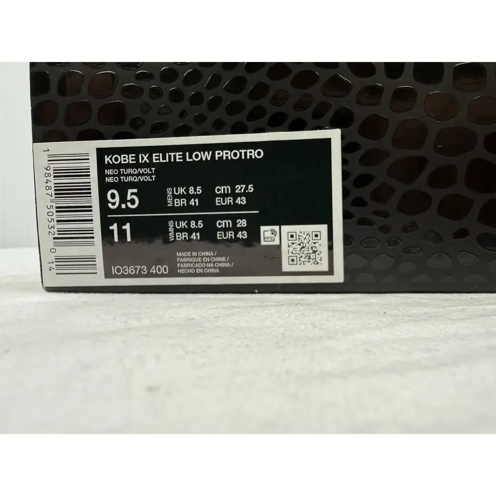 Size 9.5 - Nike Kobe IX Elite Low Protro Perspective IO3673-400 Men's Sneakers